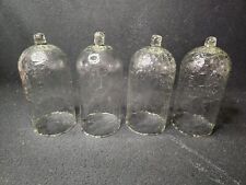 Vintage Clear Crackle Glass Peg Votive Cup Candle Holder Sconce - Set of 4 picture