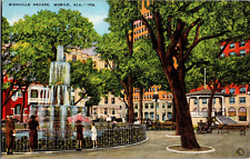 Postcard Mobile Alabama Bienville Square Fountain picture