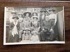Family Photo Antique RPPC Vintage Photo Interesting Group Ladies in Large Hats picture