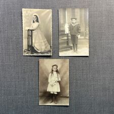Antique Vintage Postcard Lot 3 RPPC Children 1st Communion International picture