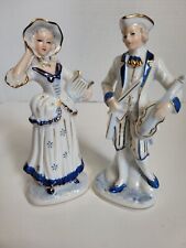 Vintage KPM Victorian Lady & Man Porcelain 9” Figurine Doll Statue Handpainted picture