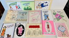 Vintage Estate Lot GREETING HOMEMADE CRAFT CARDS Circa 1980's - 1990's picture