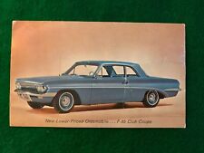 Oldsmobile F85 Club Coupe Vintage Postcard 1961 New Lower Price 155 Rockette V-8 picture