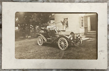 Couple in REO Touring Car 1910 AZO Real Photo RPPC Postcard A825 picture