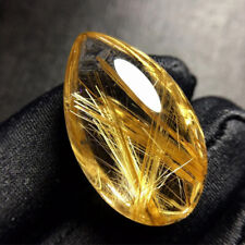 1x Citrine Mineral Specimens Crystal Rutilated Quartz Pendant Natural Hairstone picture