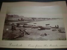 Old Photograph view of Dawlish from the beach c1890s picture