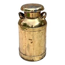 Antique Patinated Brass Milk Container With Lid picture