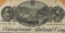 Vintage 1950s - 1960s Monopoly Stock Certificate Pennsylvania Railroad Orange picture