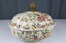 Chinese porcelain lidded casserole bowl, Huarong Tang Zhi, flowers & birds picture