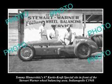 OLD LARGE HISTORIC PHOTO OF HINNERSHITZ 1958 INDIANAPOLIS RACE CAR KK SPECIAL picture