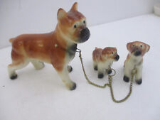 CHOICE IMPORTS - BOXER DOG & CHAIN PUPS FIGURINE (MCA1) picture