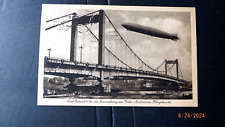 German Zeppelin Postcard - Graf Zeppelin  Over Cologne Bridge Inauguration picture