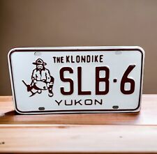 1985 Yukon Canada The Klondike License Plate # SLB-6 EUC NEVER Used picture