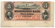 Stonington Bank $3 - Obsolete Notes - Paper Money - US - Obsolete picture