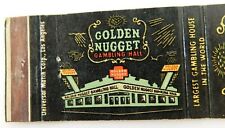 Golden Nugget Gambling Hall Downtown Las Vegas Nevada Vintage Matchbook Cover picture