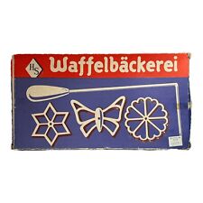 Vintage HS Waffelbäckerei Fried Waffle Cookie Mold Set NOS West Germany Pre 1989 picture