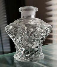 Antique Vintage Irice Imperial Pressed Glass Perfume Bottle Ornate Art Deco  picture