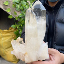2.8lb Large Natural Clear White Quartz Crystal Cluster Rough Specimen Healing picture