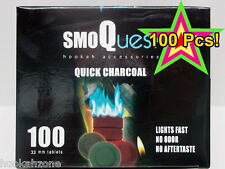 200 Pcs SMOQUEST Hookah Charcoal Quick Lite coal Incense 20 Rolls FAKHER 2 PACK picture