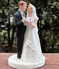Norman Rockwell Wedding Porcelain Cake Topper TO LOVE & TO CHERISH Limited 1985 picture