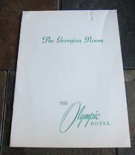 July 8 1956 THE GEORGIAN ROOM MENU OLYMPIC HOTEL SEATTLE Four Seasons resturant picture