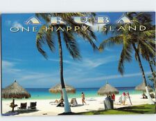 Postcard One Happy Island Beach Scene Aruba picture
