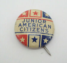 Junior American Citizens Red White Blue Vintage Lapel Pin picture