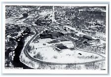 Putnam Connecticut Postcard Aerial View City Buildings River Road 1978 Vintage picture