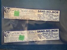 2 Vintage Labels  Sand-No-Mor Abrasive Block Carter Products Co. Columbus Oh picture