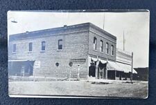 Antique THE BANK CORNER - CRAB ORCHARD, NEBRASKA real photo postcard RPPC picture