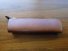 Tsuchiya bag natural tanned leather zipper pen case brown #6541dd picture