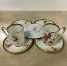 LOT Of RS Germany Demitasse Cup & Saucer Hand Painted Tulip Schlegelmilch China picture