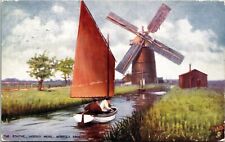 State Horsey Mere Norfolk Broads Norwich United Kingdom Sailboat DB Postcard picture