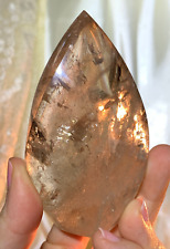 GORGEOUS AAA GRADE BRAZILIAN CHAMPAGNE CITRINE POLISHED FLAME CRYSTAL TOWER *4 picture