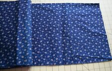 2889 1/4 yd antique 1870's cotton fabric, indigo with tiny white flowers picture