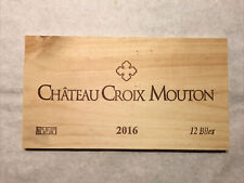1 Rare Wine Wood Panel Château Croix Mouton Vintage CRATE BOX SIDE 7/21 1119 picture