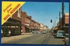 Biloxi Mississippi Street Scene autos 1950s postcard picture