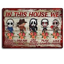 Horror Movie Posters, Halloween Movie Poster Vintage Metal Tin Sign 8 x 12, F... picture