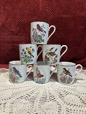 Jahre Bareuther Waldsassen Coffee Or Tea Cups With Birds And Flowers. Set Of 6 picture