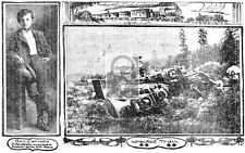 Sumpter Valley Railroad Train Wreck Baker County OR Reprint Postcard picture