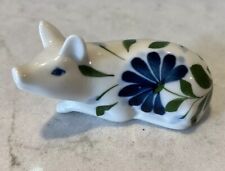 Dansk Pig Figurine Sage Song Blue Green Flowers Ceramic picture