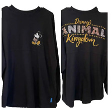 Disney Spirit Jersey Black Long Sleeve Animal Kingdom Tee Size L picture