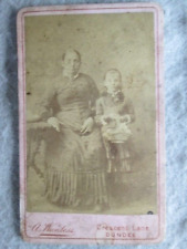 Antique Mother And Daughter CDV Cabinet Card 1870s, A. Wanless, Dundee, Scotland picture