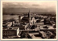 Messina Panorama Italy Buildings Churches Real Photo RPPC Postcard picture