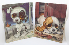 Vintage Gig Big Sad Eyes Dog Pity Puppy Picture Art Print Border Collie Hound picture