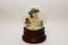 NORDSTROM Christmas SNOW GLOBE Kids Building Snowman MUSICAL Box EXC picture