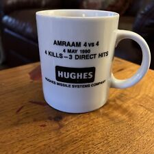 RARE Vintage HUGHES  AIRCRAFT COFFEE MUG FIELD OPERATIONS PRODUCT SUPPORT DIV picture