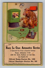 1949. HARRY LA CLARE AUTOMOTIVE. LOS ANGELES, CAL. POSTCARD WA15 picture