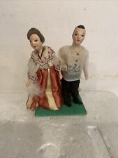 Vntg Philippines Dolls Couples Pair Figurines Wire & Plastic Handmade 1970 RARE picture