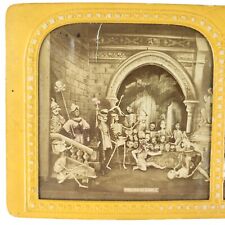 Devil's Prison Diableries Tissue Stereoview c1873 Hell Skeletons Demons A2708 picture